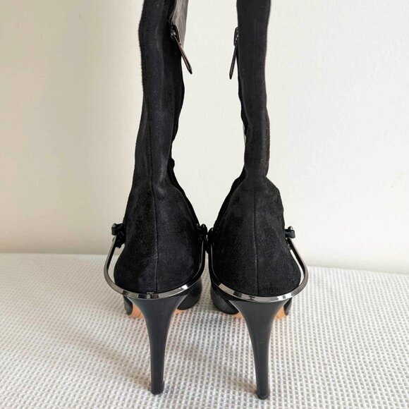 EUC Black Sam Edelman Leather and Suede Heeled Boots - Picture 5 of 5